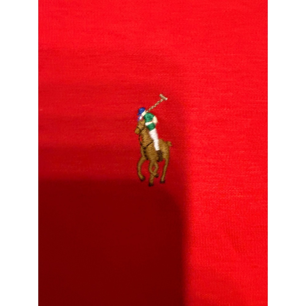 Polo Ralph Lauren Mens XL Red Pima Soft Touch Cotton Short Sleeve Polo Shirt - Picture 3 of 7
